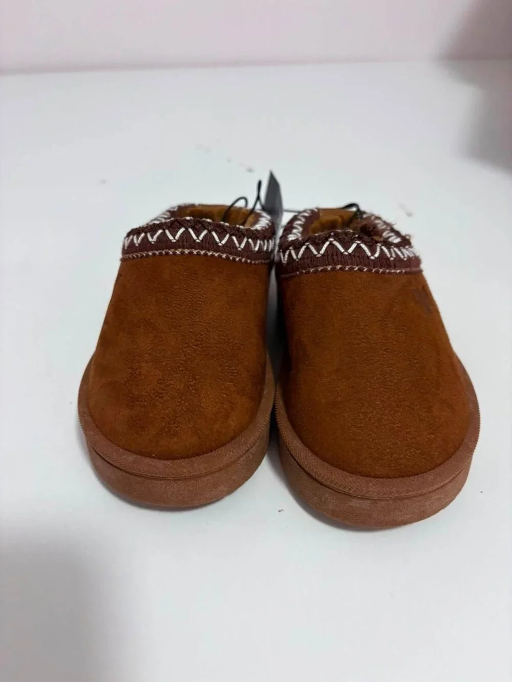 NWT Hurley Toddler Cozy Faux Suede Slippers Brown
